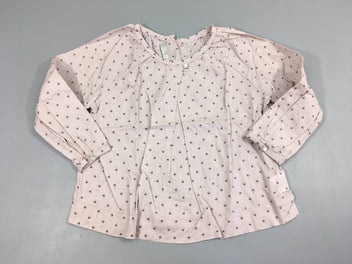 Blouse ml mauve fleurs