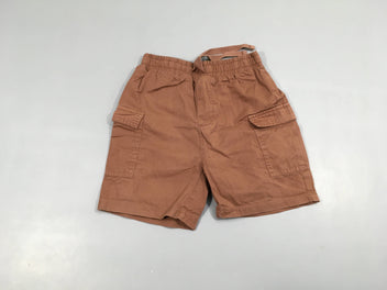 Bermuda cargo brun, 100% coton