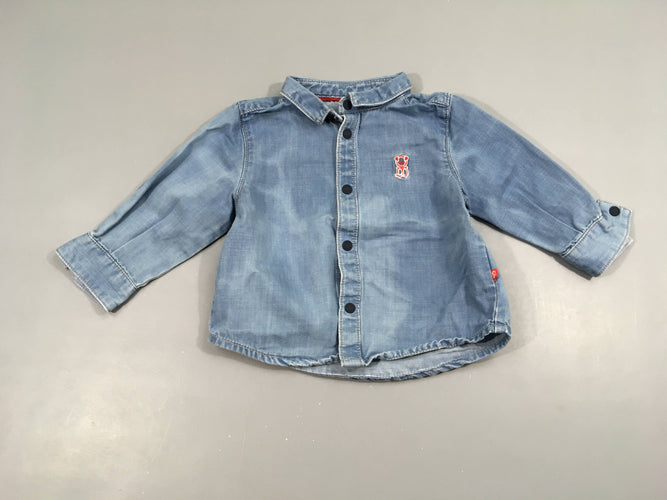 Chemise m.l denim, 100% coton, moins cher chez Petit Kiwi