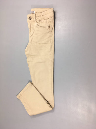 Pantalon slim beige, 98% coton 2% élasthane, moins cher chez Petit Kiwi