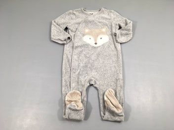 Pyjama velours gris renard