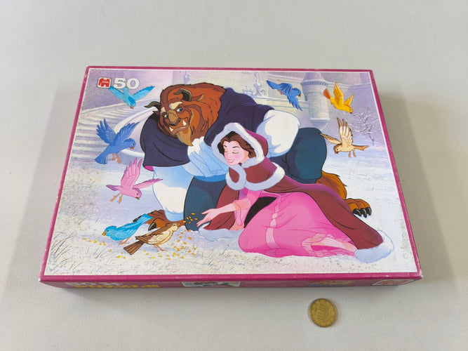 2 puzzles La belle et la bête 50pcs - Complet, moins cher chez Petit Kiwi