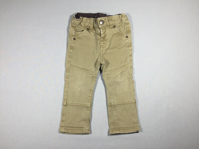 Pantalon brun clair - doublé jersey, moins cher chez Petit Kiwi