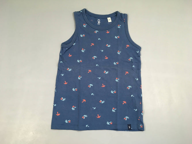 T-shirt s.m bleu palmiers, moins cher chez Petit Kiwi