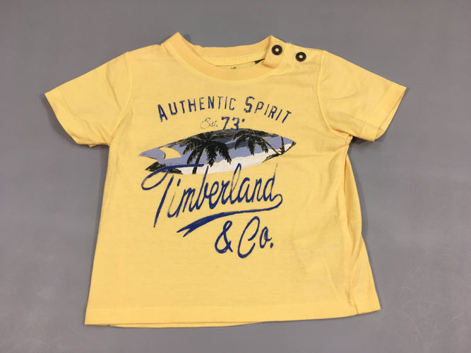 T-shirt m.c jaune surf authentic, moins cher chez Petit Kiwi