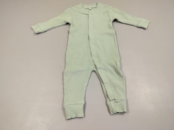 Pyjama  texturé vert clair 96% coton  4% élasthanne