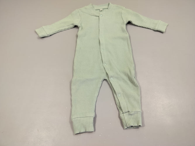 Pyjama  texturé vert clair 96% coton  4% élasthanne, moins cher chez Petit Kiwi