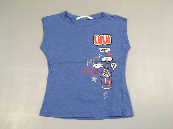 T-shirt s.m bleu flammé Lulu, moins cher chez Petit Kiwi