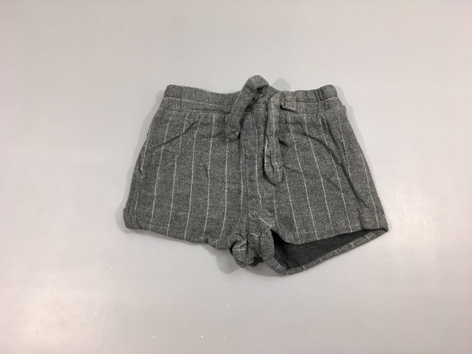 Short gris texturé , fines lignes 100% coton, moins cher chez Petit Kiwi