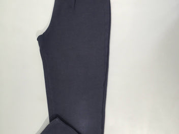 Pantalon de training molleton bleu marine, genoux un peu usés