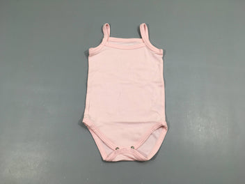 Body à bretelles rose clair 95% coton 5% élasthanne