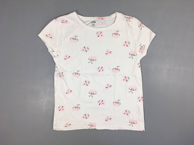 T-shirt m.c blanc coeurs Bouloché, moins cher chez Petit Kiwi