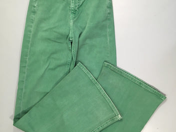 Jeans Flare vert 24-30 Taches à relaver bas