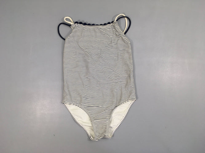 Maillot blanc rayé bleu Taille petit, moins cher chez Petit Kiwi