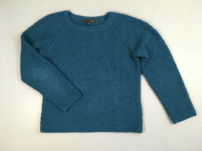 Pull bleu canrd texturé, moins cher chez Petit Kiwi