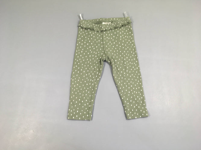 Pantalon molleton vert pois, moins cher chez Petit Kiwi