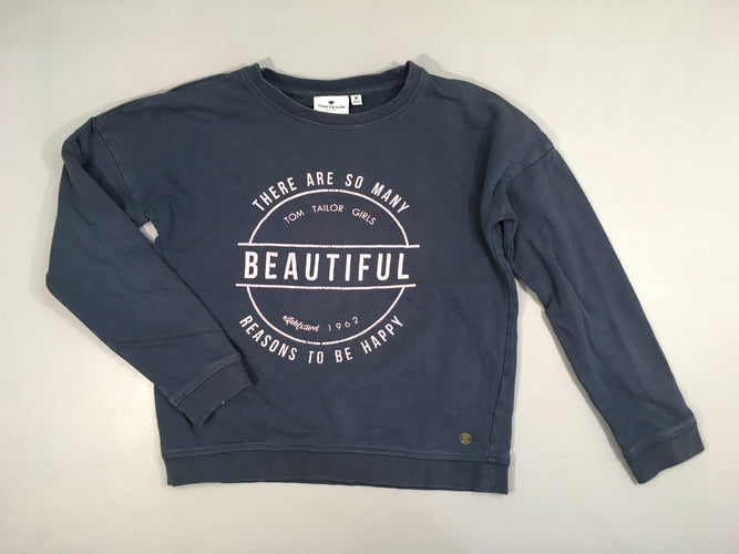 Sweat bleu foncé Beautiful, moins cher chez Petit Kiwi