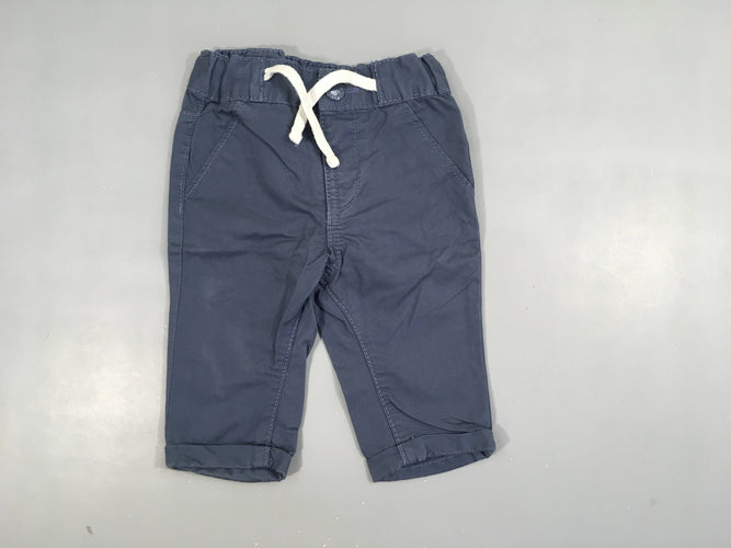 Pantalon chino bleu à revers, moins cher chez Petit Kiwi