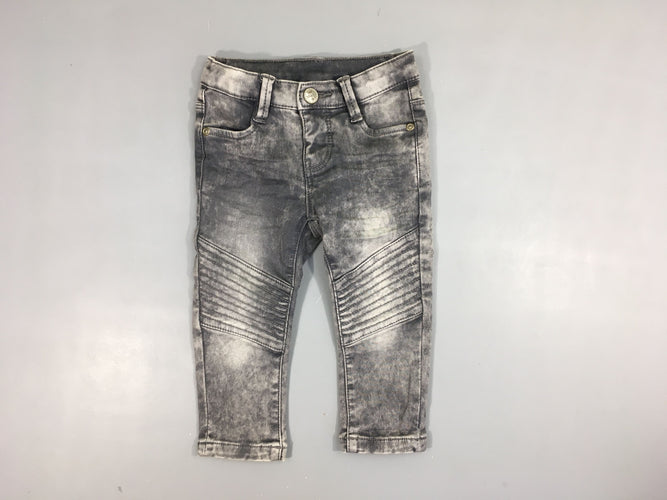 Jeans gris texturé effet délavé, moins cher chez Petit Kiwi