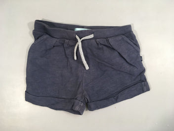 Short jersey à revers bleu foncé flammé