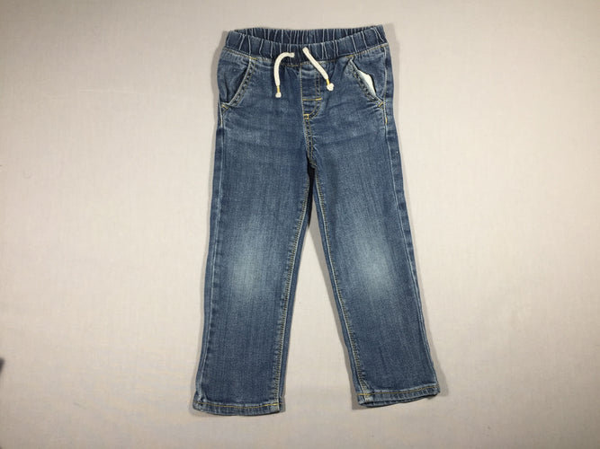 Pantalon jean taille élastique, moins cher chez Petit Kiwi