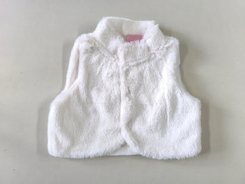 Gilet s.m fausse fourrure blanc