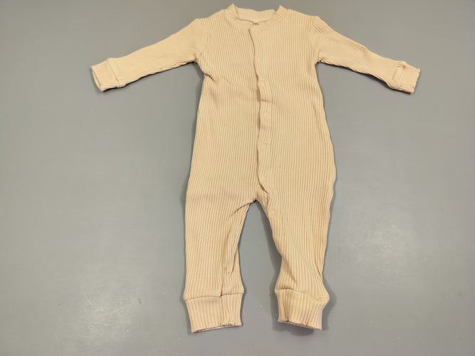 Pyjama  texturé beige  96% coton 4% élasthanne, moins cher chez Petit Kiwi