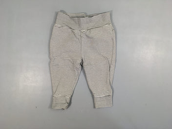 Pantalon jersey blanc rayé gris 95%Cotonbio 5%Elastane