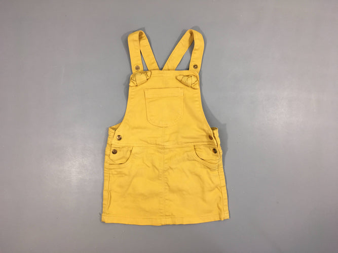 Robe salopette en jean jaune, moins cher chez Petit Kiwi