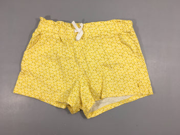 Short jersey jaune motifs blancs-points noirs