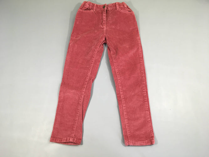 Pantalon velours côtelé fin Slim vieux rose foncé, moins cher chez Petit Kiwi