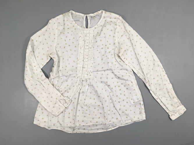 Blouse m.l blanc étoiles dorées froufrou bustes, moins cher chez Petit Kiwi