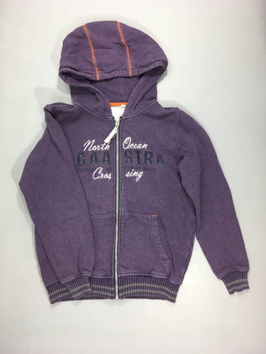 Sweat zippé à capuche mauve Gaastra Légèrement bouloché, moins cher chez Petit Kiwi