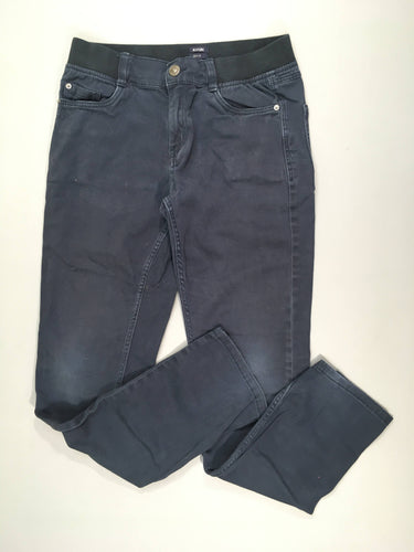 Pantalon bleu taille élastique, moins cher chez Petit Kiwi