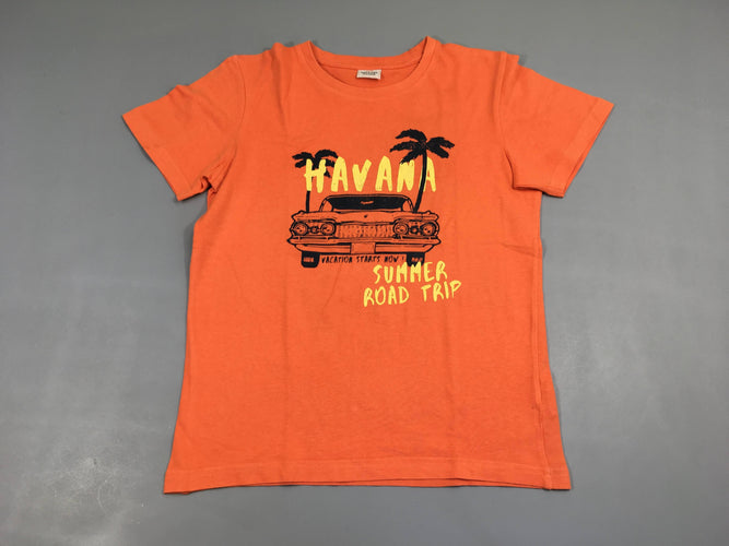 T-shirt m.c orange flammé Havana, moins cher chez Petit Kiwi