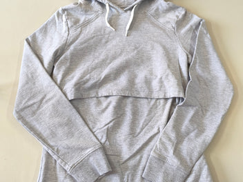 Sweat d'allaitement gris à capuche, Zalando