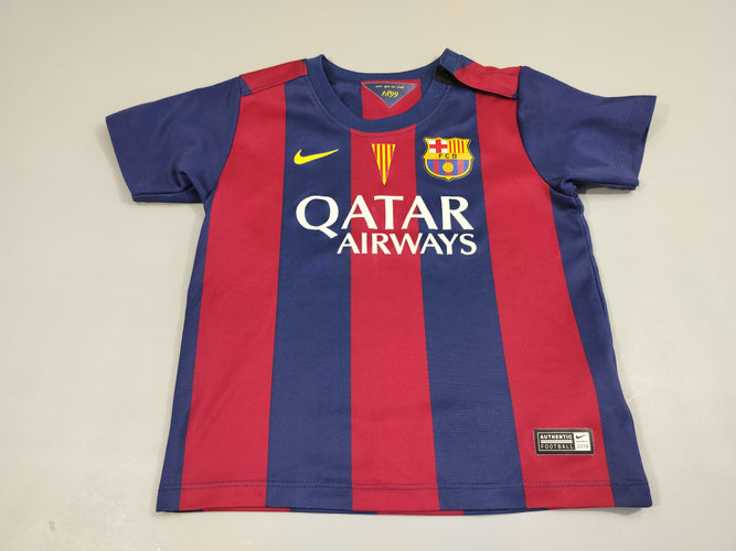 Maillot de foot m.c bleu et bordeau  "Qatar Airways", moins cher chez Petit Kiwi