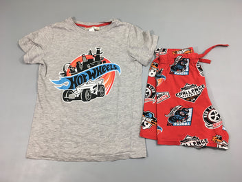 Pyjashort 2pcs jersey gris Hot Wheels