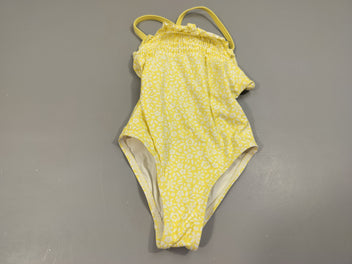 Maillot jaune à fleurs blanches