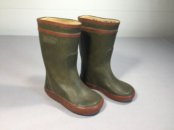 Bottes de pluie AIGLE vertes - 22 (talon lisse)