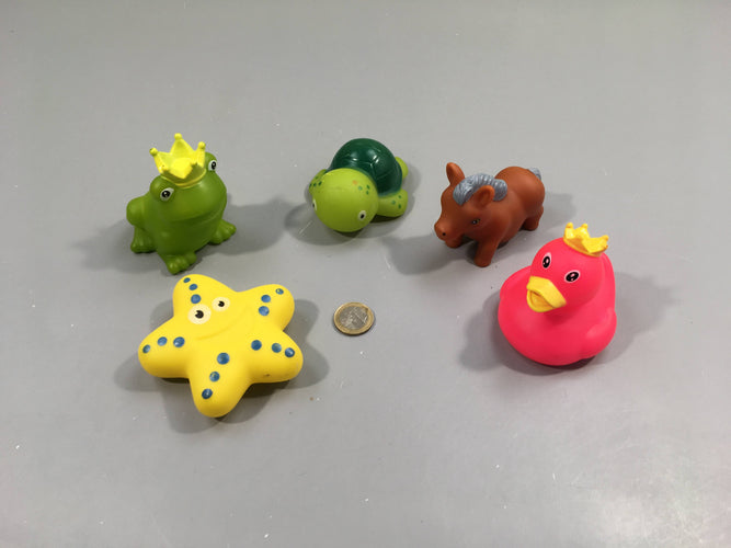 Lot de 5 figurines pour le bain animaux lumineuses, moins cher chez Petit Kiwi