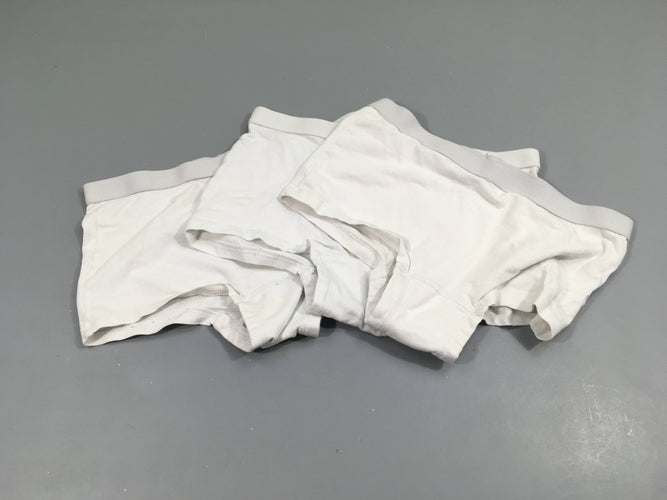 Lot de 3 culottes boxer blanches, moins cher chez Petit Kiwi