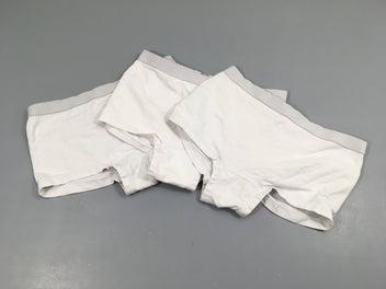 Lot de 3 culottes boxer blanches