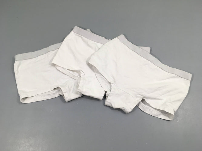 Lot de 3 culottes boxer blanches, moins cher chez Petit Kiwi