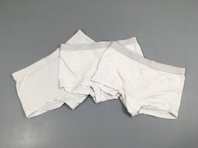 Lot de 3 culottes boxer blanches, moins cher chez Petit Kiwi