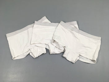 Lot de 3 culottes boxer blanches