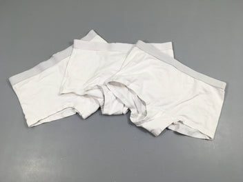 Lot de 3 culottes boxer blanches