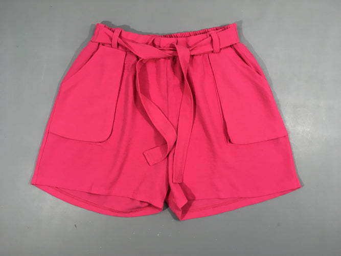 Short léger rose ceinture, moins cher chez Petit Kiwi