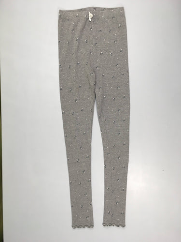 Legging gris côtelé coeurs, moins cher chez Petit Kiwi