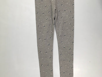 Legging gris côtelé coeurs